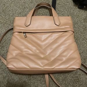 A New Day - Mini square convertible backpack (caramel)